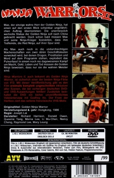 Ninja Warrior II - Die Rache des schwarzen Ninja - Ein Kampf um Macht, Geld, Leben und Tod! - Große Hartbox von AVV - Limited Edition - Cover B